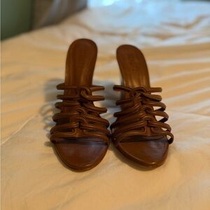 Schutz Octavia Slip-on Wedge Brown Women's Sandals